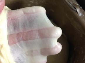 检查一下面团的状态，揉出膜即可！