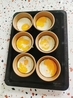 出炉，少油健康的烤鸡蛋就做好啦！