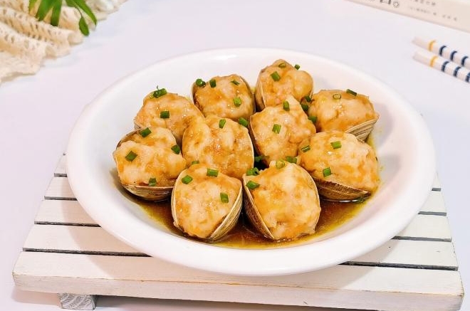 蛤蜊酿虾滑