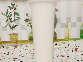 椰子粉加入适量的开水搅拌均匀后，晾凉备用！