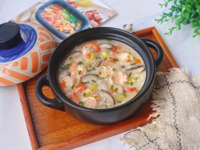 虾仁香菇海鲜粥