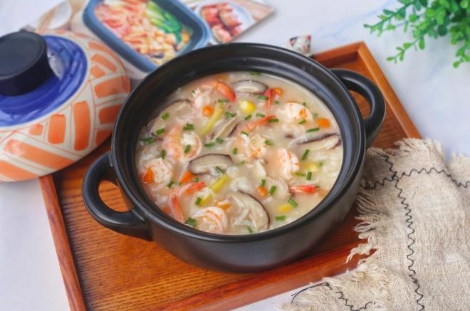 虾仁香菇海鲜粥
