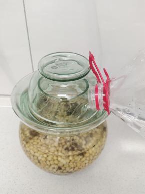 再倒一圈矿泉水！密封的更严实！