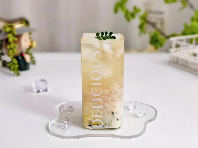 百香芋圆炼乳茶饮