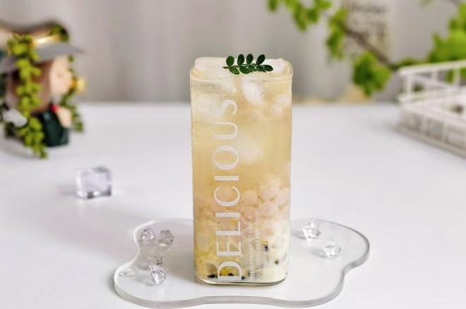 百香芋圆炼乳茶饮