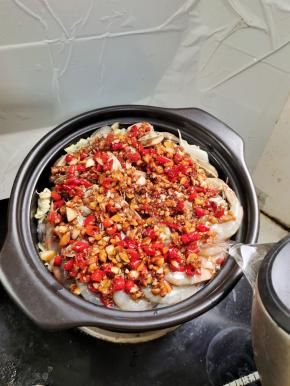 再加入适量的开水！