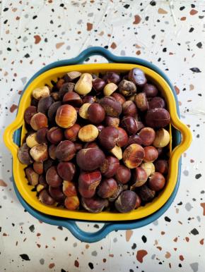 依次把所有的板栗都处理好！